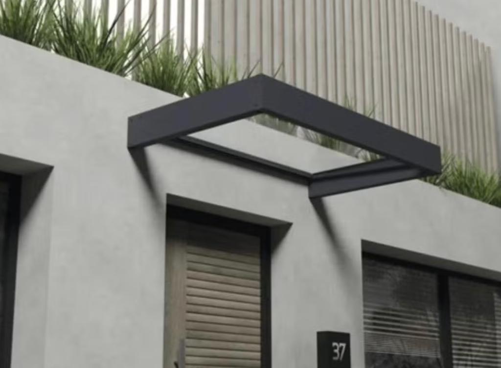 deurluifel antraciet afdak, Ophalen