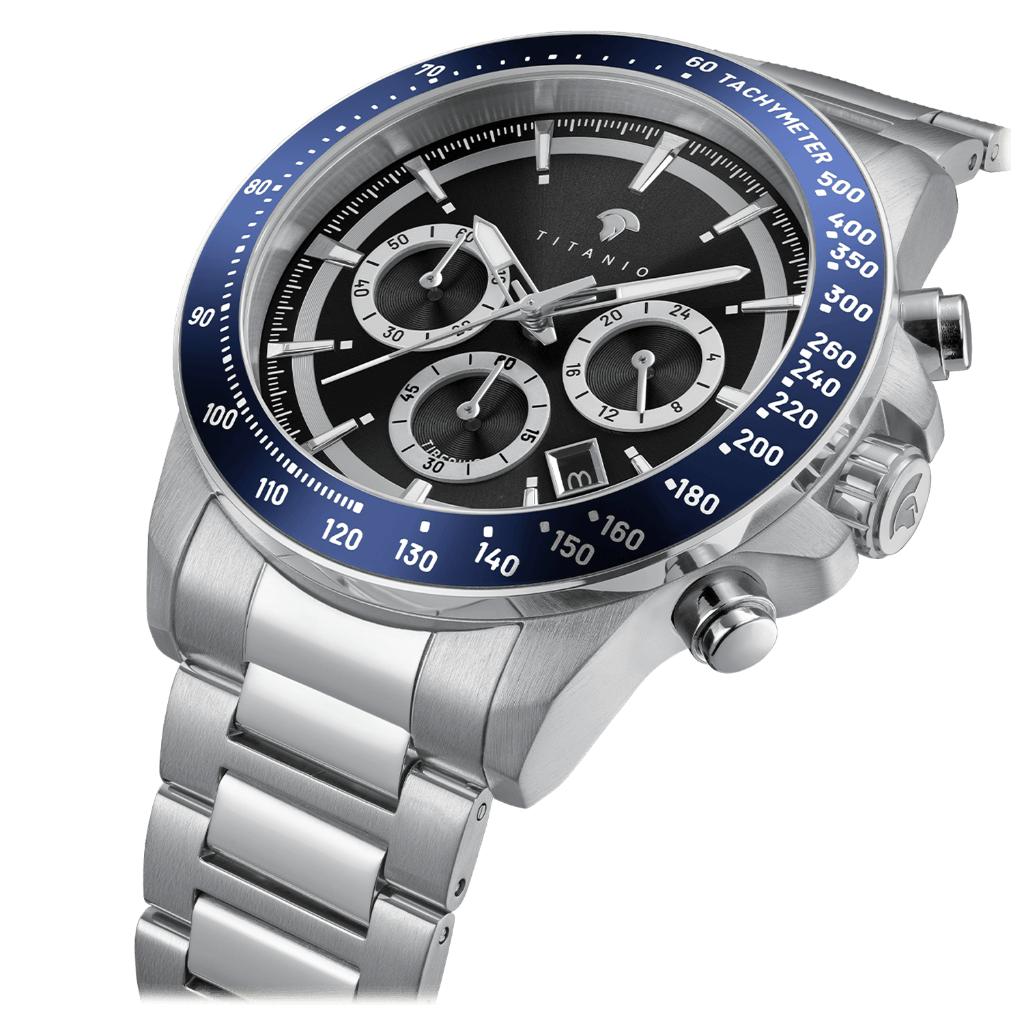 Titanio Tiberius 24S.SSI.01 horloge t.w.v € 499 nieuw!, Ophalen of Verzenden, Waterdicht, Nieuw, Blauw