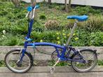 Unieke gepersonaliseerde blauwe Brompton vouwfiets - M3L, Ophalen, Zo goed als nieuw