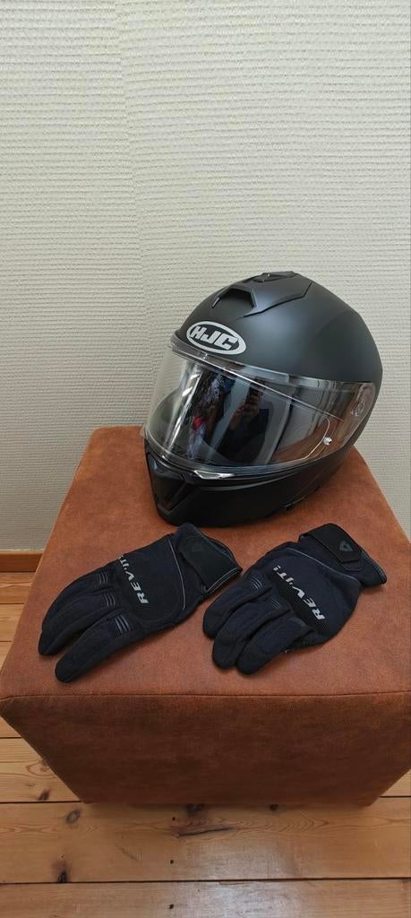 Helm hjc ( large ) & handschoenen ( rev-it ) ( maat m ), Motoren, Kleding | Motorhelmen, M, HJC, Ophalen