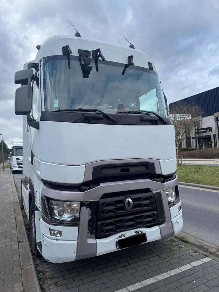 RENAULT T- 480 - EURO 6, Auto's, Vrachtwagens, Bedrijf, Renault, Diesel, Euro 6, 2 deurs, Automaat, Wit, Zwart, Stof, Dealer onderhouden