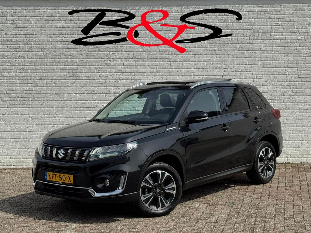 Suzuki Vitara 1.5 Hybrid Automaat Panorama Adapt Cruise Came, Auto's, Suzuki, Automaat, Zwart, Bedrijf, Grijs