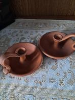 Kaarsenpannetjes 2 stuks, Overige materialen, Ophalen of Verzenden, Zo goed als nieuw, Kandelaar