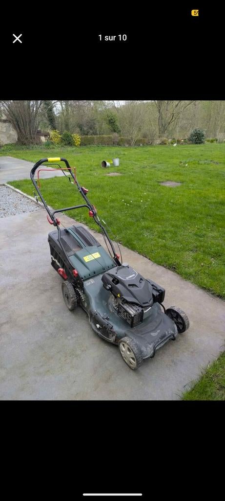 Tondeuse thermique Powerplus - Moteur Yamaha MA190 - Tractée, Tuin en Terras, Grasmaaiers, Ophalen