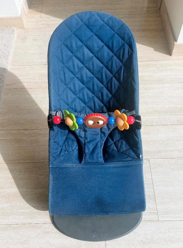 relax bébé Babybjorn Transat Bliss Blue, Enfants & Bébés, Relax bébé, Comme neuf, Chaise rebondissante, Autres marques, Réglable