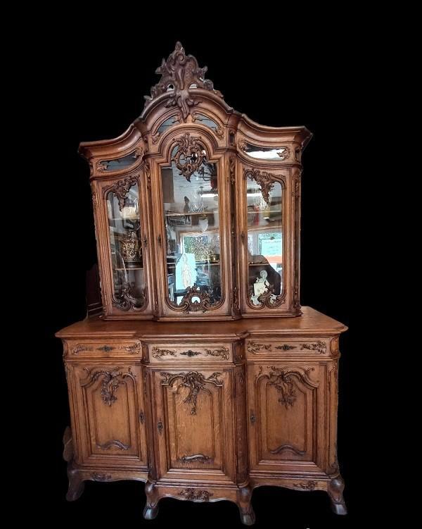 grote Luikse deux corps vitrinekast, Antiek en Kunst, Antiek | Meubels | Kasten, Ophalen