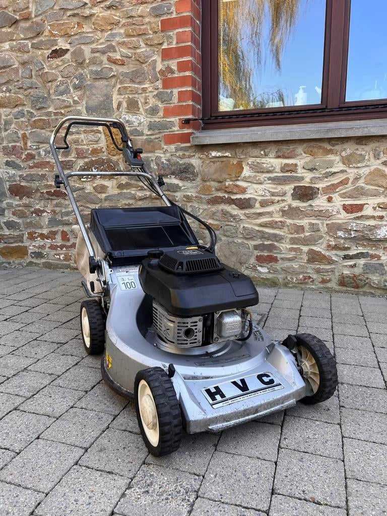 HVC grasmaaier - meskoppeling, 2 versnellingen en cardan, Tuin en Terras, Grasmaaiers, Zo goed als nieuw, Ophalen