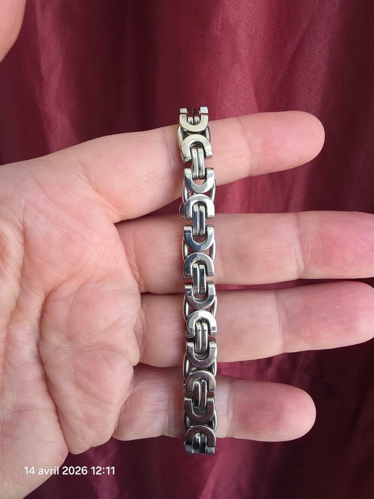 Bracelet en acier inoxydable pour homme, Bijoux, Sacs & Beauté, Bracelets, Enlèvement, Neuf, Acier