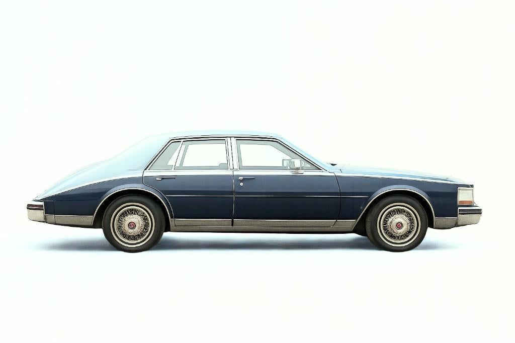 oldtimer Cadillac Seville 1984, Auto's, Cadillac, 4 deurs, 4200 cc, Blauw, Leder