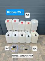 Bidons a vendre 25L propre et rincés, Moins de 75 litres, Enlèvement, Comme neuf, Avec pompe