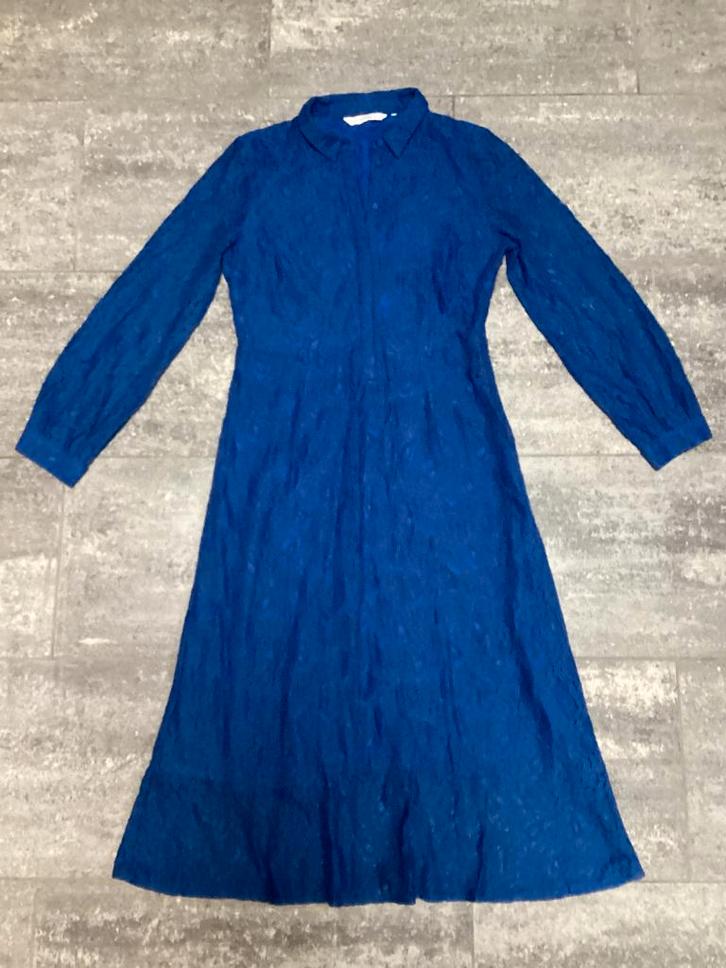 Jurk Nümph kobalt M, Kleding | Dames, Jurken, Zo goed als nieuw, Maat 38/40 (M), Blauw, Onder de knie, Ophalen of Verzenden