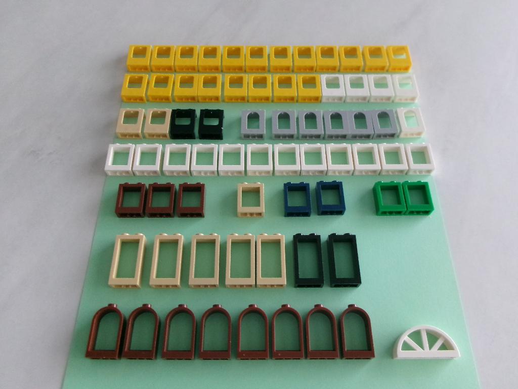 Petits cadres de fenêtres Lego, Enlèvement ou Envoi, Lego, Utilisé, Briques en vrac
