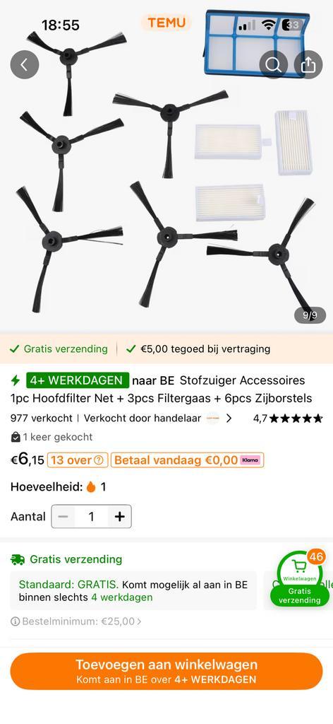 Robot stofzuiger accesoires, Elektronische apparatuur, Stofzuigers, Nieuw, Robotstofzuiger, Ophalen