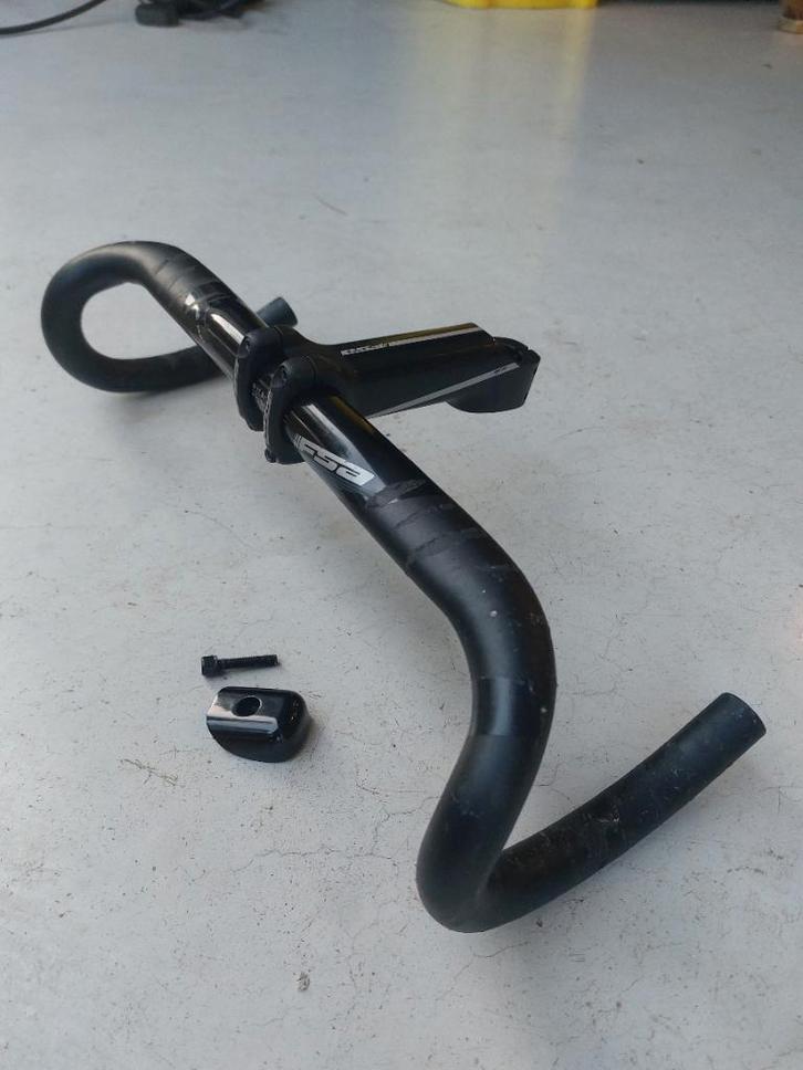 FSA Energy Compact stuur + FSA ACR stuurpen, Fietsen en Brommers, Fietsonderdelen, Gebruikt, Racefiets, Stuur, Ophalen