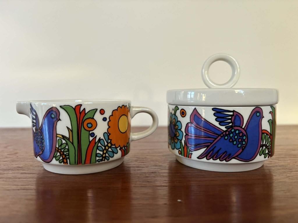 Villeroy & Boch Acapulco, roomkan & suikerpot, klein formaat, Maison & Meubles, Cuisine | Vaisselle, Comme neuf, Autres types