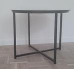 Bijzettafel met glazen blad - mat zwart, Ophalen