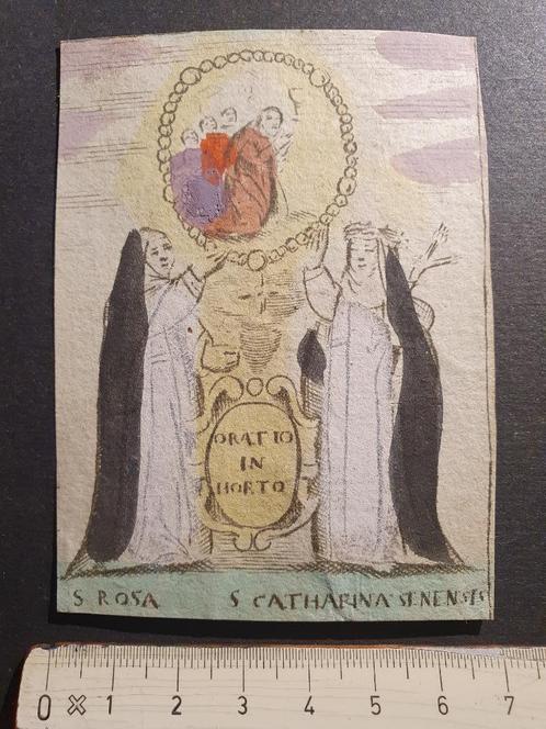 Santje Heiligen prentje S. Rosa Catharina Holy card Santini, Collections, Images pieuses & Faire-part, Image pieuse, Envoi