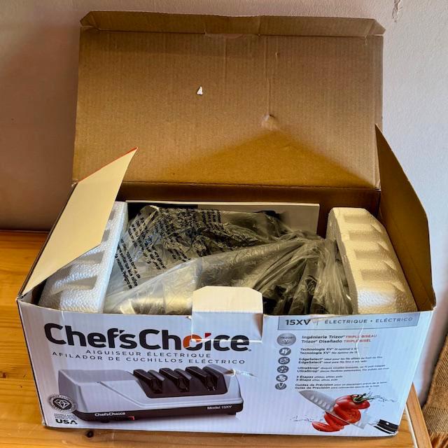 Messenslijper Chefs Choice 15XV, Huis en Inrichting, Keuken | Keukenbenodigdheden, Zo goed als nieuw, Ophalen of Verzenden