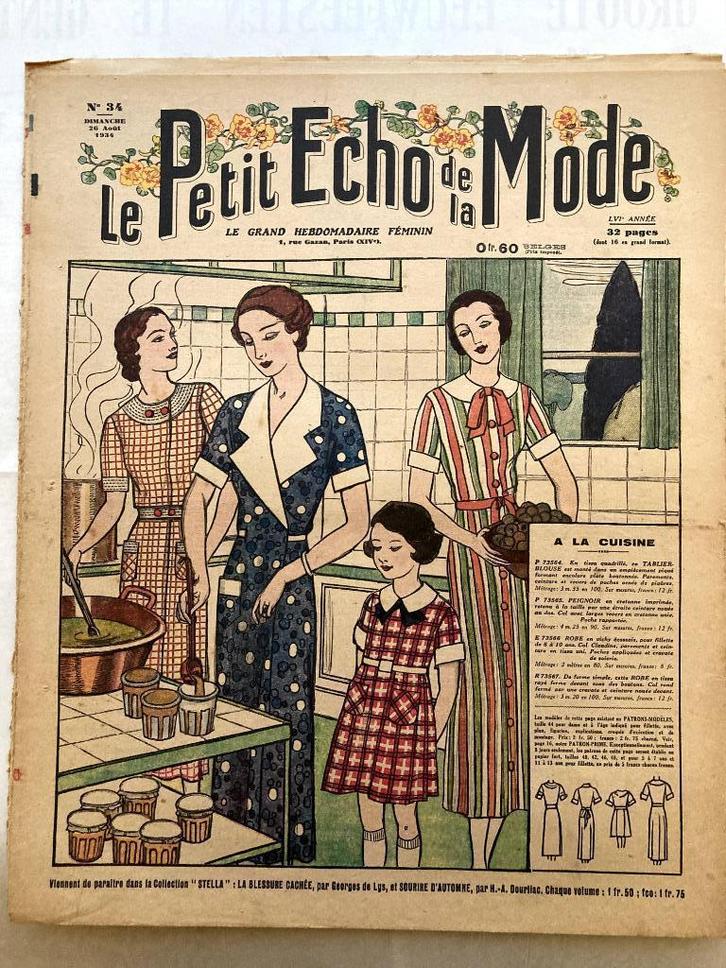 Covers van mooie modetijdschriften jaren 1932-1937, Antiek en Kunst, Antiek | Kleding en Textiel, Dames, Ophalen