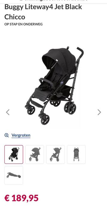 Buggy Liteway4 Jet Black Chicco nieuw in doos  beschikbaar voor biedingen