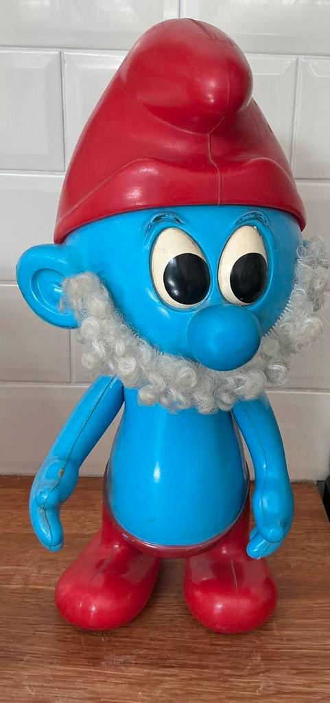 Oude Grote smurf gemerkt, Antiek en Kunst, Curiosa en Brocante, Ophalen of Verzenden