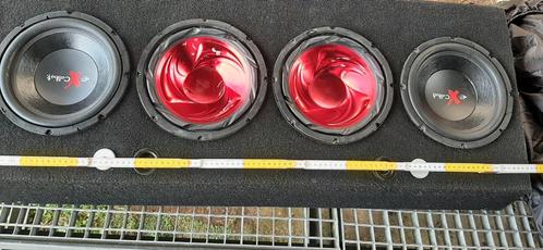 Subwoofers 4 x 10" ingebouwd in kist, Auto diversen, Autospeakers, Gebruikt, Ophalen