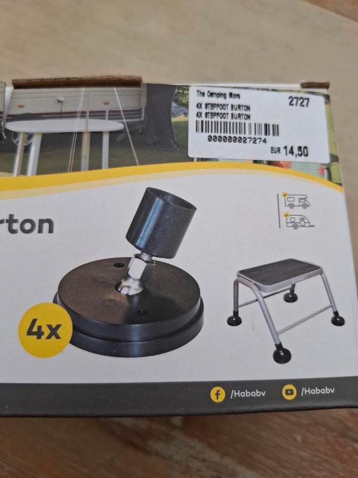 Instelbare voetjes voor trapje caravan of mobilhome., Caravans en Kamperen, Caravanaccessoires, Nieuw, Ophalen