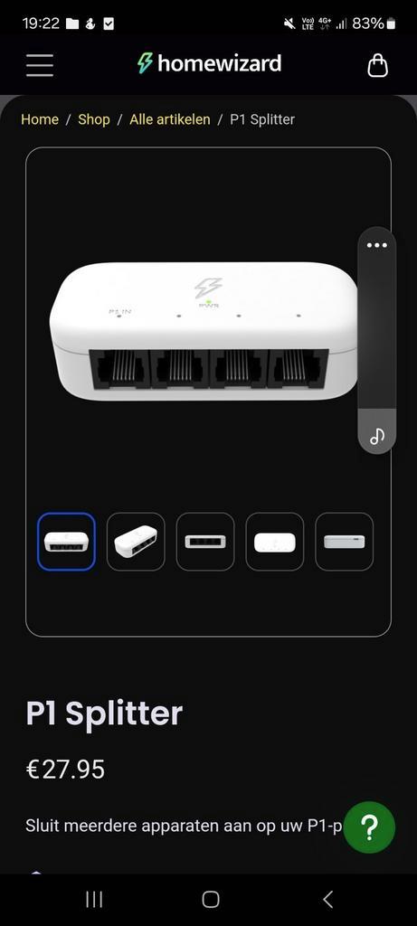 Actieve P1 splitter Homewizard, Computers en Software, Netwerk switches, Nieuw, Ophalen of Verzenden