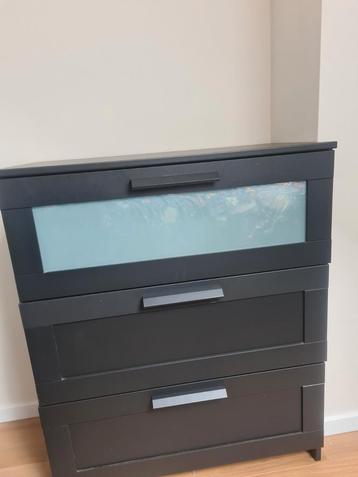 Commode IKEA Brimnes avec 3 tiroirs, Enlèvement, Comme neuf, Verre