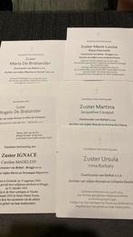 6 prentjes - Zwartzuster van Bethel, Verzamelen, Bidprentjes en Rouwkaarten, Verzenden, Bidprentje