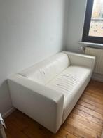 Canapé 2 places Cuir Blanc KLIPPAN (IKEA), 150 à 200 cm, Deux personnes, Banc droit, Moderne