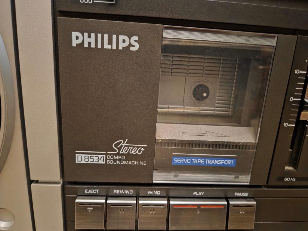 Chaîne Vintage Philips D8534 – Boombox Soundmachine – Fonctionnel – Occasion