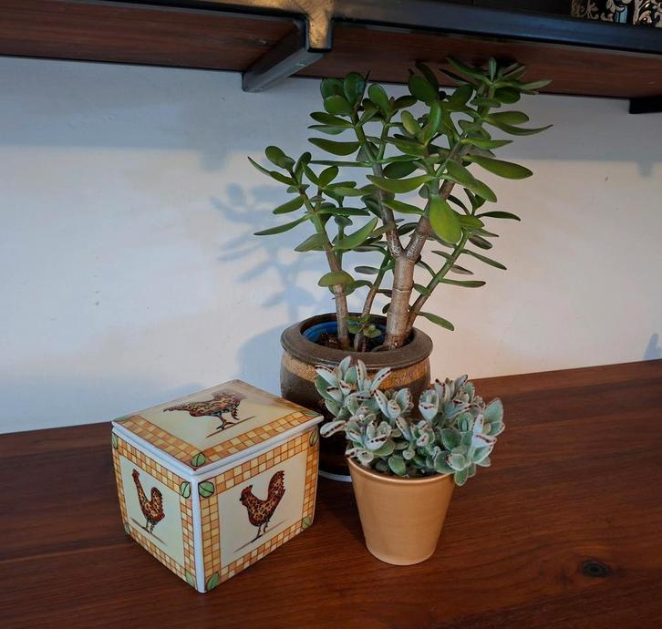 Vintage keramieken pot met kip decor, Diversen, Pasen, Ophalen of Verzenden