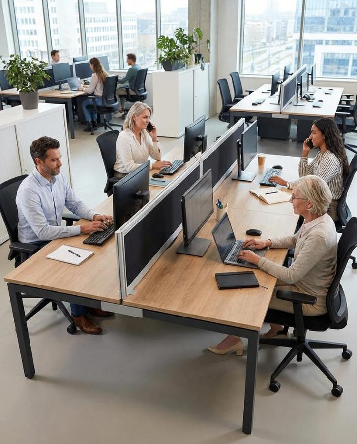 Pami Bench Werkplek – 4 /6 of 8 Personen, Zakelijke goederen, Kantoor en Winkelinrichting | Kantoormeubilair en Inrichting, Bureau