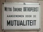 oud emaille geëmailleerd reclame reclamebord orthopedist, Ophalen, Gebruikt, Reclamebord