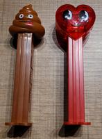 2 PEZ figuren: Emoji's, Enlèvement ou Envoi, Comme neuf