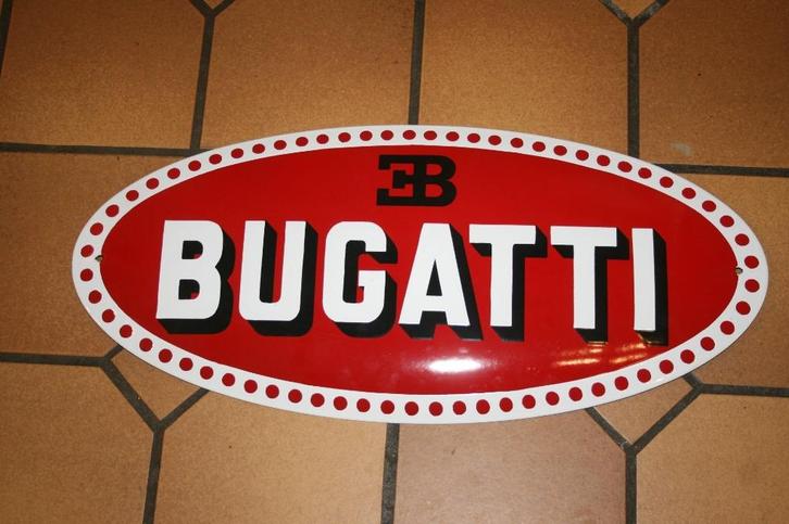 Emaille Logo Bugatti, Collections, Marques automobiles, Motos & Formules 1, Comme neuf, Voitures, Enlèvement