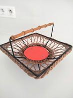 1950s 60s vintage Boho fruitschaal schaal, Huis en Inrichting, Woonaccessoires | Schalen en Manden, Ophalen of Verzenden, Gebruikt