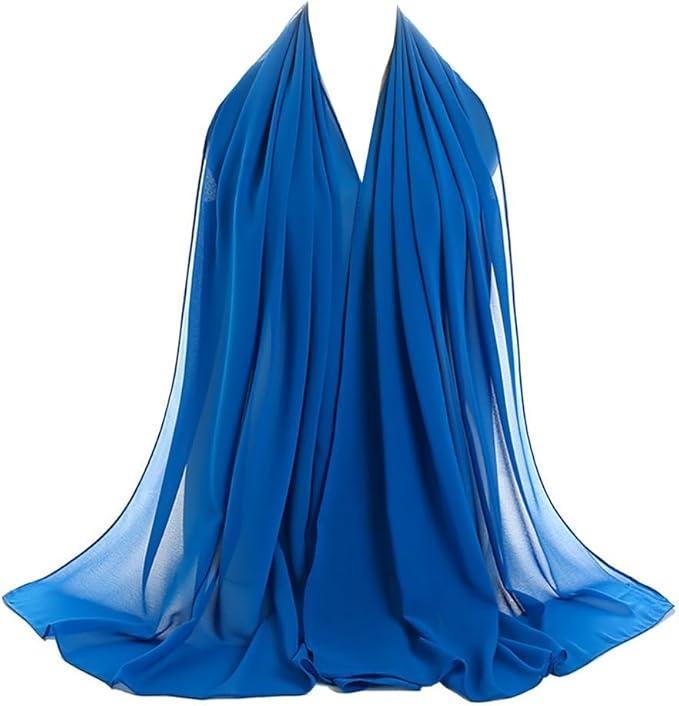 stola blauw - stola chiffon, Kleding | Dames, Mutsen, Sjaals en Handschoenen, Nieuw, Sjaal, Ophalen of Verzenden