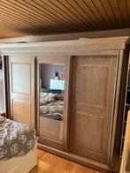 2 stevige houten kasten + houte spiegel, Huis en Inrichting, Slaapkamer | Complete slaapkamers, Ophalen, Zo goed als nieuw