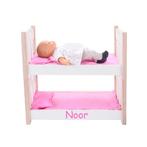 Stapelbed poppenbed roze/wit met naam, Enfants & Bébés, Jouets | Jouets en bois, Enlèvement ou Envoi, Neuf, Autres types