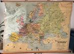 Oude schoolkaart Europa, Antiek en Kunst, Ophalen, Aardrijkskunde