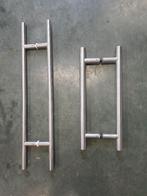 2 paar Dubbele glasdeurtrekkers INOX, Enlèvement ou Envoi, Neuf, Métal, Autres types