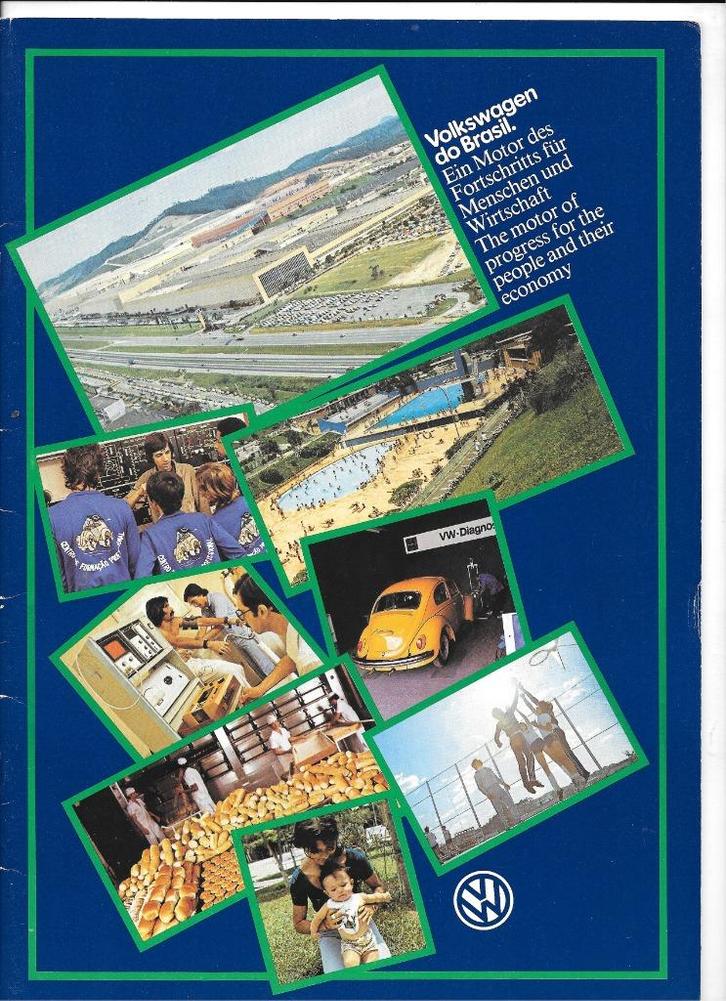 VOLKSWAGEN DO BRASIL, 2 brochures, Boeken, Auto's | Folders en Tijdschriften, Zo goed als nieuw, Volkswagen, Ophalen of Verzenden