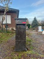 BLAUWE STEEN BRIEVENBUS MET SLEUTEL IN ZEER GOED STAAT, Tuin en Terras, Brievenbussen, Ophalen, Zo goed als nieuw, Beton, Staande brievenbus