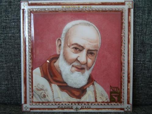Padre Pio Pater Pio grote aardewerk tegel Padre Pio S Natale, Verzamelen, Religie, Nieuw, Christendom | Katholiek, Overige typen