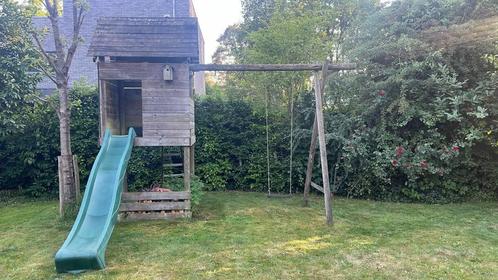Houten speeltuig, Kinderen en Baby's, Speelgoed | Buiten | Speeltoestellen, Gebruikt, Glijbaan, Schommel, Ophalen