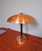 Grote koperen bureaulamp, Bauhaus-stijl, jaren 50, Ophalen of Verzenden, Koper