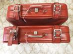 koffers, Handtassen en Accessoires, Koffers, Gebruikt, Slot, Leer, Minder dan 35 cm