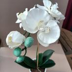 Orchidée en plastique blanc, Maison & Meubles, Comme neuf, Intérieur, Enlèvement ou Envoi